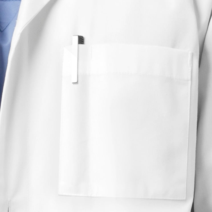 Bolsillo frontal en bata de consulta para caballero hombre WonderLab La Uniformería México Zapopan Guadalajara Delicias Chihuahua Zoquipan 